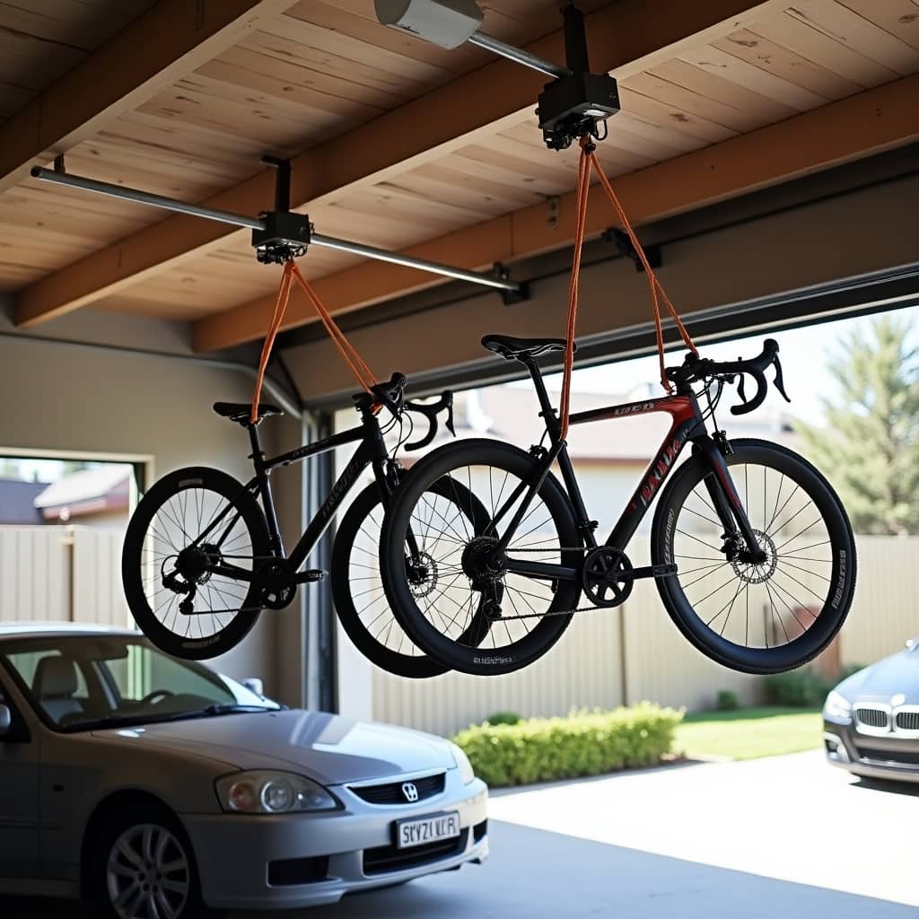 Build a Bike Pulley Storage System