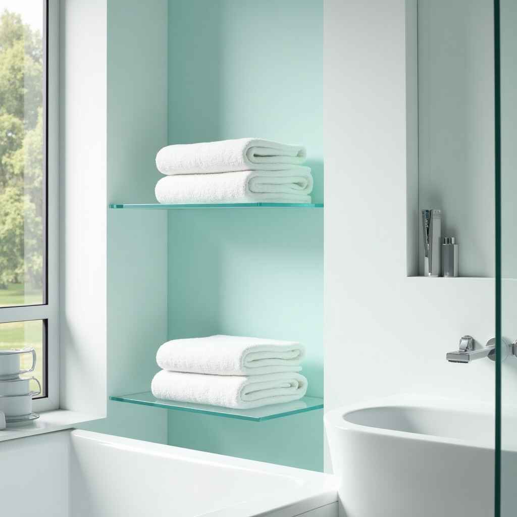 Glass Bathroom Shelves