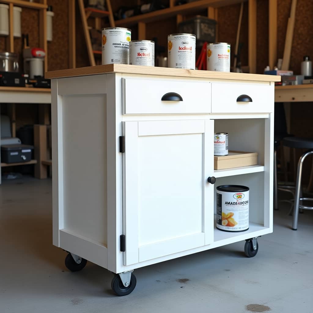Make a Rolling Cart from Cabinet Doors