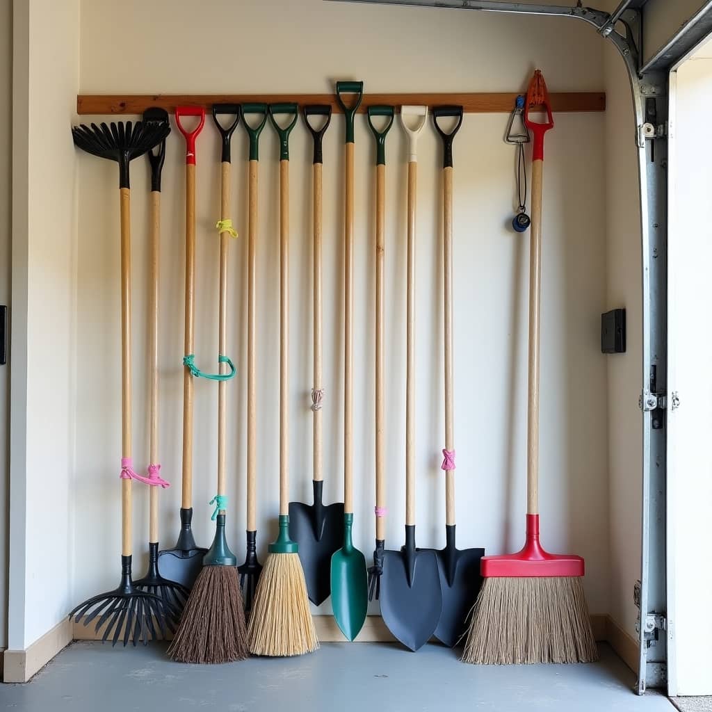 Organize Long Tools with Bungee Cord Storage