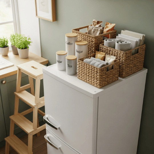 Utilize Refrigerator Top Storage