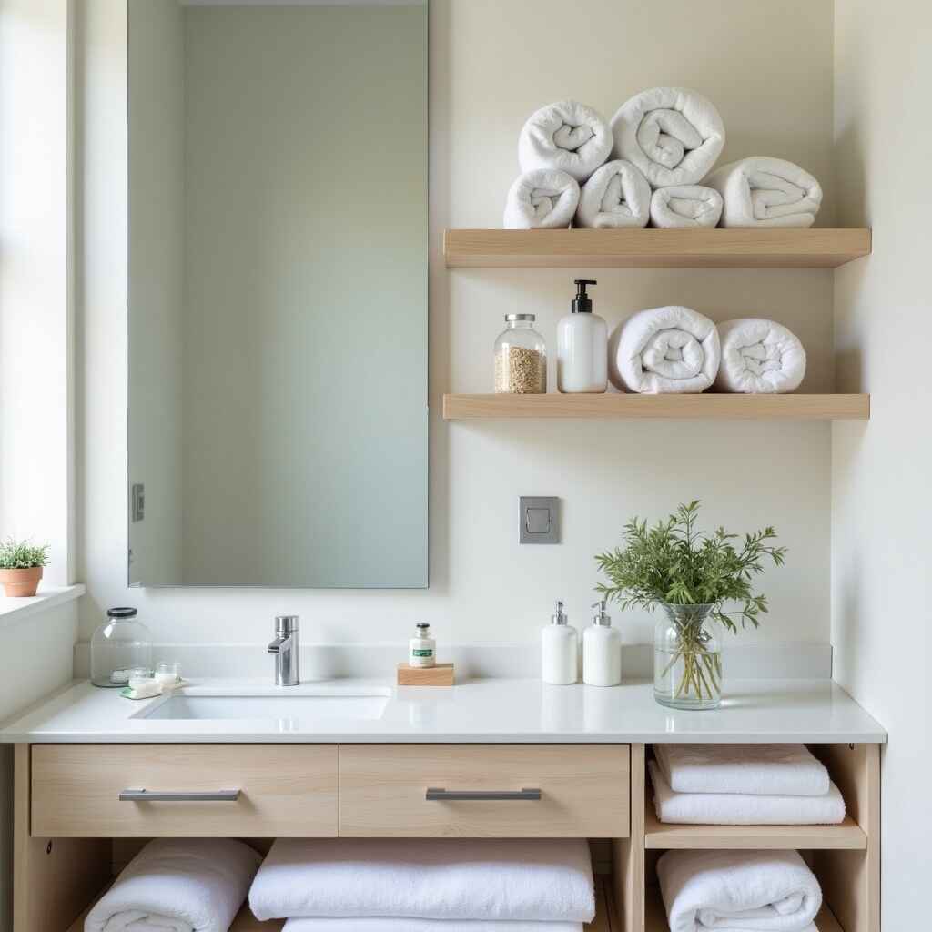 Wall Shelves + Counter Organization