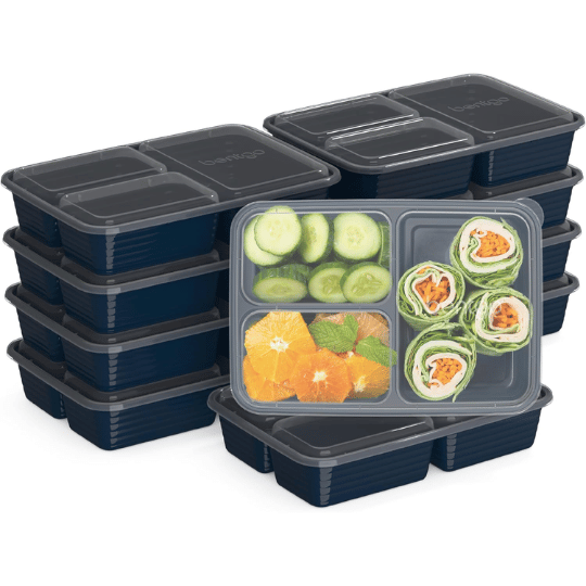 2. Bentgo 3-Compartment Meal Prep Containers