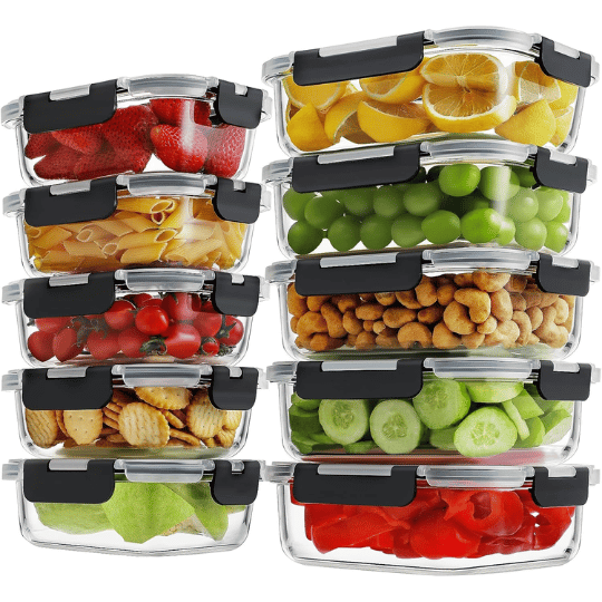 6. HOMBERKING Meal Prep Containers