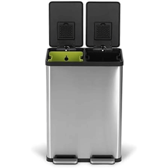 10. SIMPLI-MAGIC 13 Gallon Rectangular Stainless Steel Trash Can