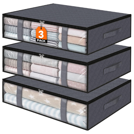 10. StorageRight 3-Pack Under-Bed Storage Bin