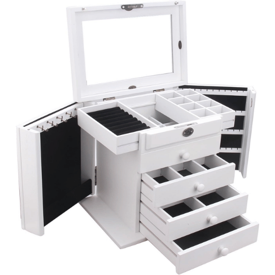 14. Rowling Jewelry Cabinet with Necklace Organizer