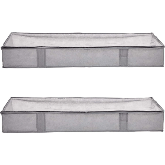 2. Amazon Basics Space-Saving Under-Bed Storage Organizer Set