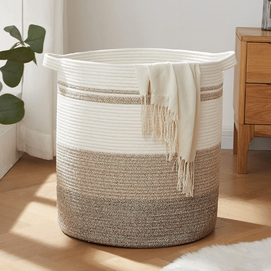 6. OIAHOMY 80L Large Woven Basket