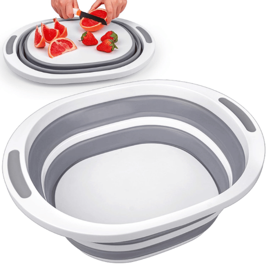 6. Seropy 2-in-1 Collapsible Wash Basin