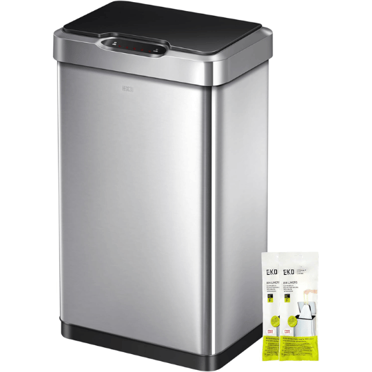 7. EKO Mirage-T 50L Motion Sensor Touchless Stainless Steel Trash Can