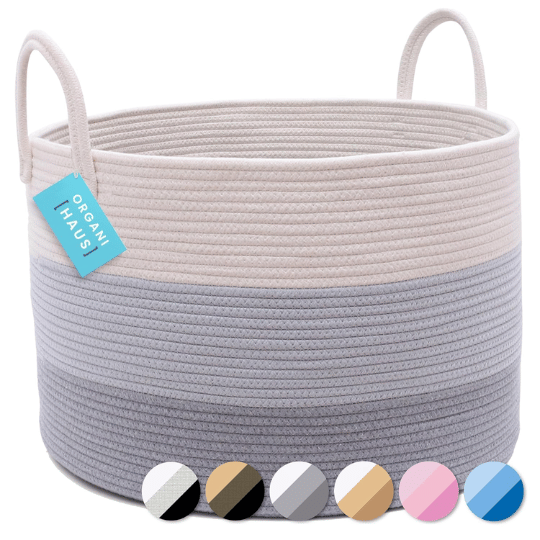 7. OrganiHaus Large Woven Basket