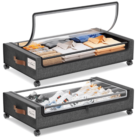 7. Yecaye Rolling Under-Bed Storage Organizer