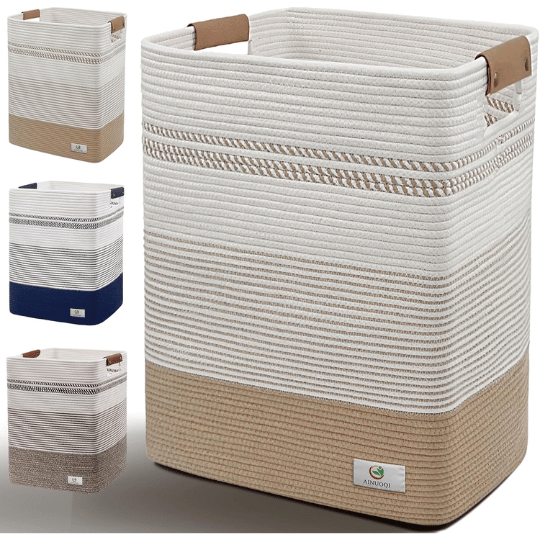 9. AINUOQI 85L Large Woven Basket