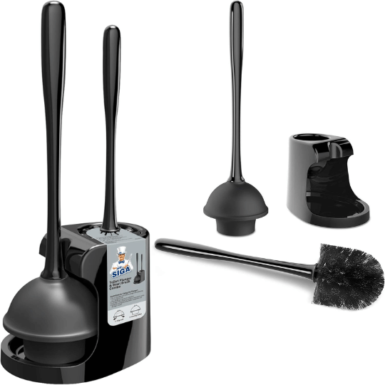 1. MR.SIGA Toilet Plunger and Bowl Brush Combo