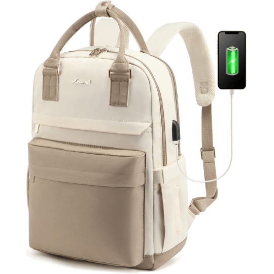11. LOVEVOOK Fashion Vintage Waterproof Laptop Backpack for Women, 15.6 Inch