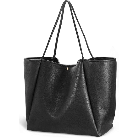 12. HOXIS Oversize Pu Leather Tote Weekender Bag for Women