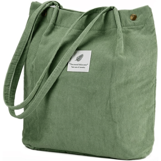 16. TOPASION Corduroy Cute Tote Bag for Women