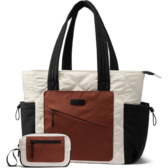 19. LOVEVOOK Tote Bag for Women for Travel, Daily, School, Quilted Nurse Shoulder