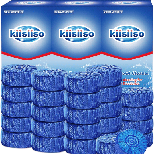 2. KIISIISO Long-Lasting Automatic Toilet Bowl Cleaner Tablets with Fresh Fragrance