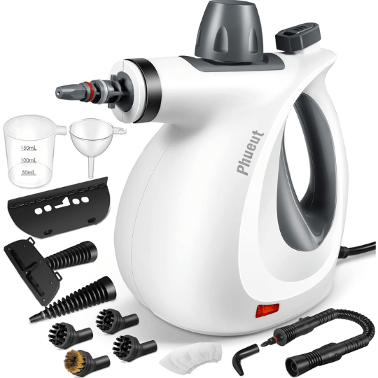 2. Phueut Pressurized Handheld Multi-Surface Steam Cleaner
