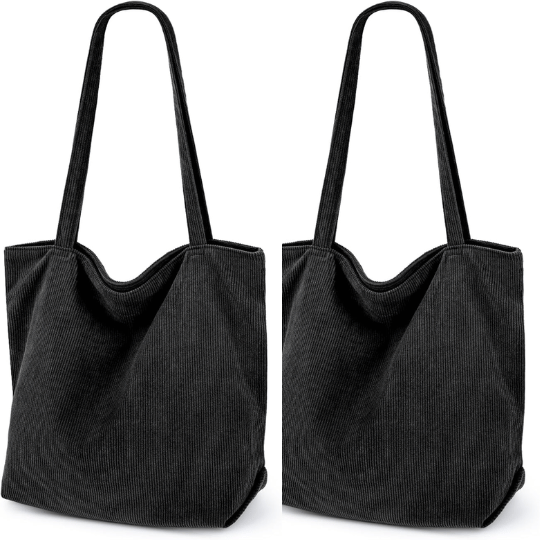 23. Lioscre Corduroy Tote Bag Hobo Shoulder Handbags for Women