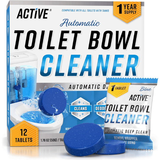 3. ACTIVE Bright Blue Automatic Toilet Bowl Cleaner Tablets