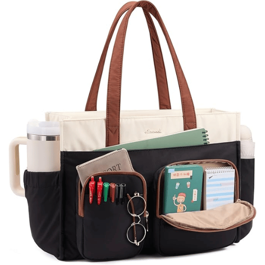 3. LOVEVOOK Multi-pocket Teacher Tote Bag for Women