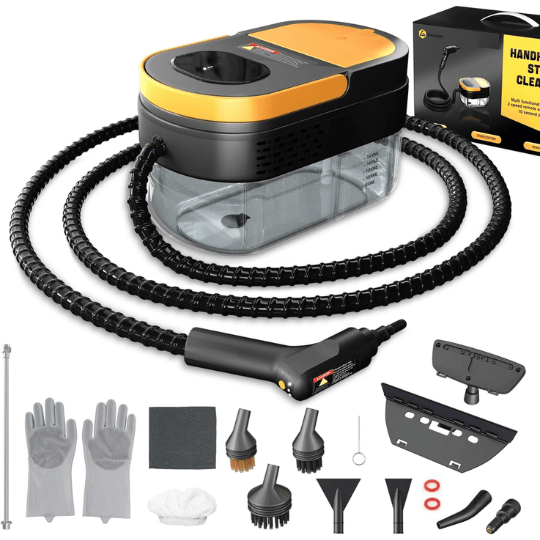4. Gautye Steam Cleaner with 3-Level Adjustable Handle