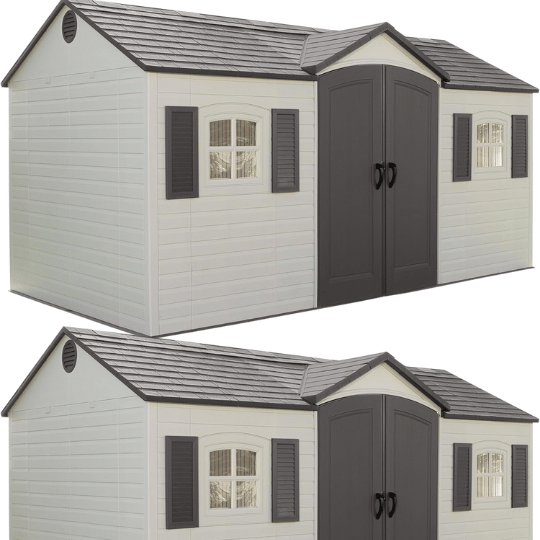 4. Lifetime 6446 Outdoor Storage Shed, 8 x 15 Foot, Desert Sand
