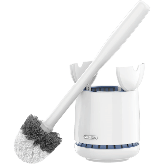 4. MR.SIGA Toilet Bowl Brush and Holder with Solid Handle and Durable Bristles