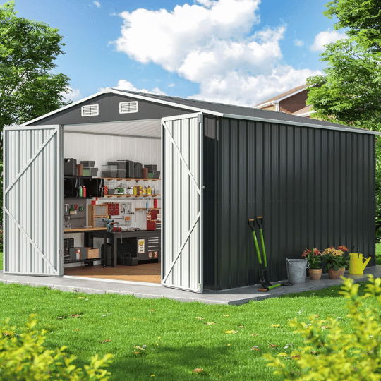 8. DAUSOLA 10x12 FT Outdoor Storage Shed
