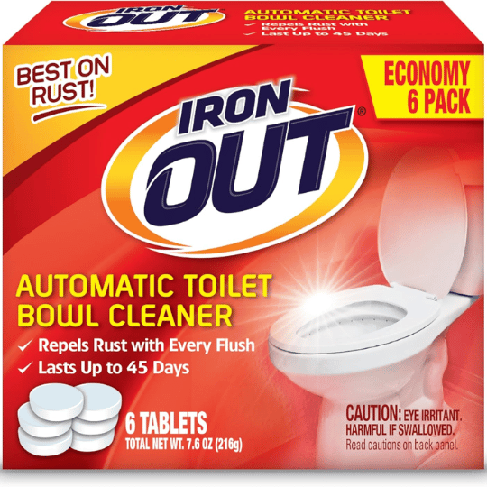 9. Iron OUT Automatic Toilet Bowl Cleaner Tablets