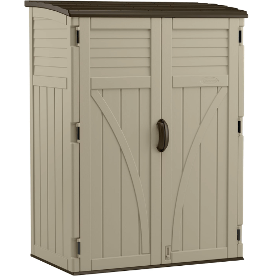 9. Suncast 54 Cubic Feet Vertical Storage Shed
