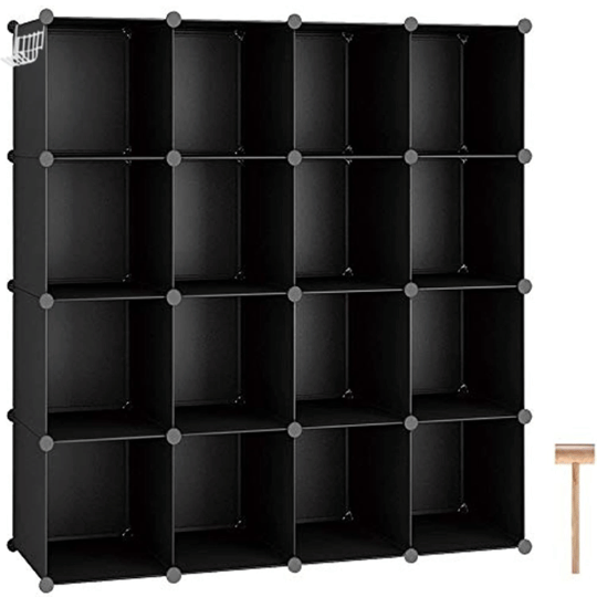 1. C&AHOME Cube Storage Organizer with 16-Cube Shelves Units
