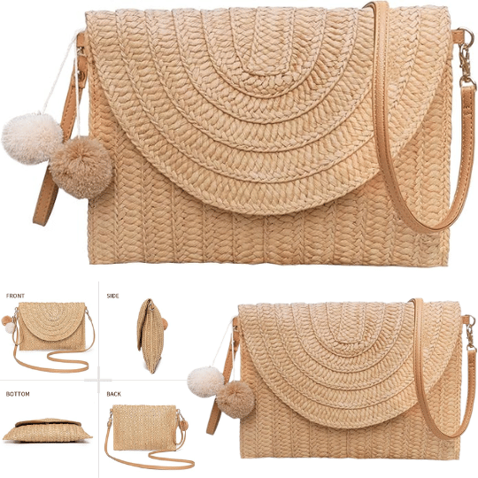 10. Dailyacc Straw Woven Clutch Purse