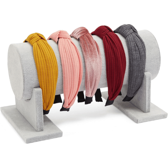 13. Juvale Velvet Headband Holder Stand