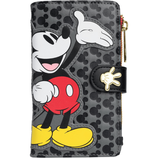 13. Loungefly Mickey Mouse Women's Faux Leather Clutch Wallet