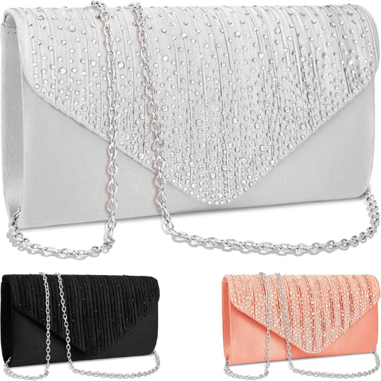14. BBjinronjy Rhinestone Clutch Purse Evening Bag