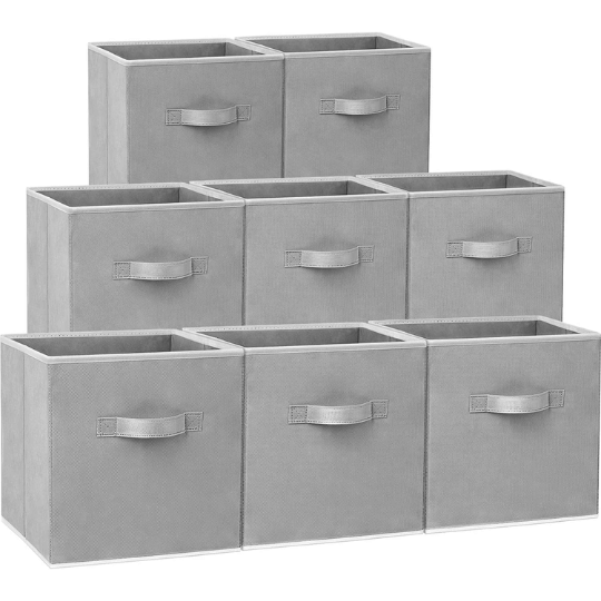 15. Criusia Heavy Duty 8 Pack Fabric Storage Cube