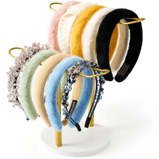 20. MoyRetty 2-Tier Metal Headband Holder
