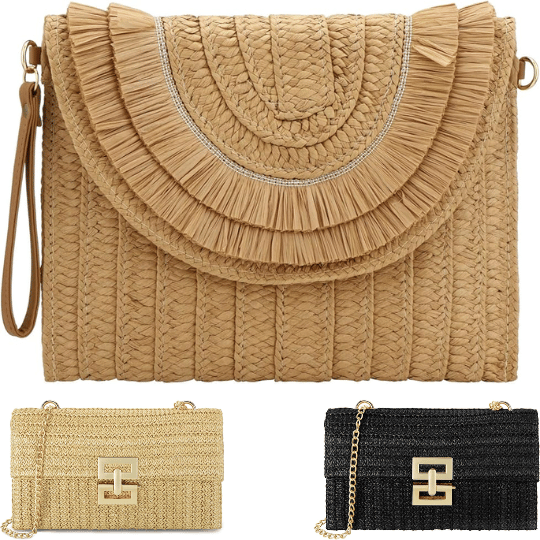 21. Gets Straw Clutch Purse for Women