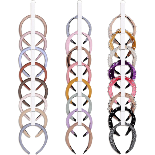 3. AOFLLU 3 PCS Hanging Headband Holder Set