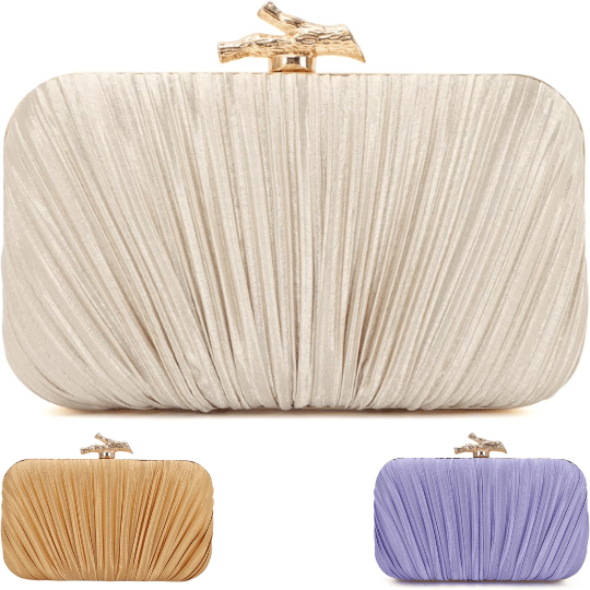 3. Freie Liebe Pleated Clutch Purses Evening Bag for Women