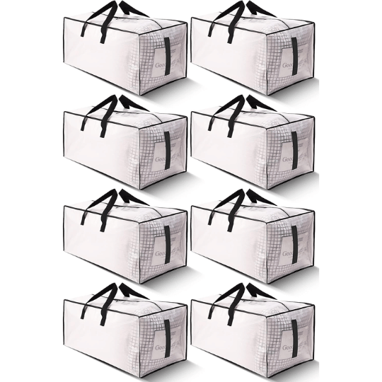 3. HOMESURE 8 Pack Large Strong Moving Bags
