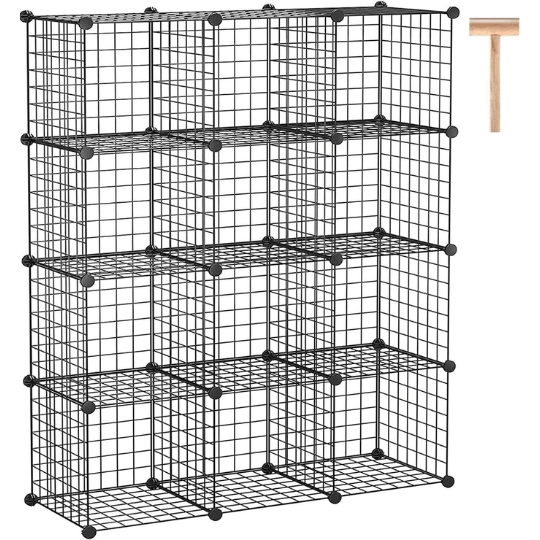 5. C&AHOME Wire 12 Cube Storage Organizer
