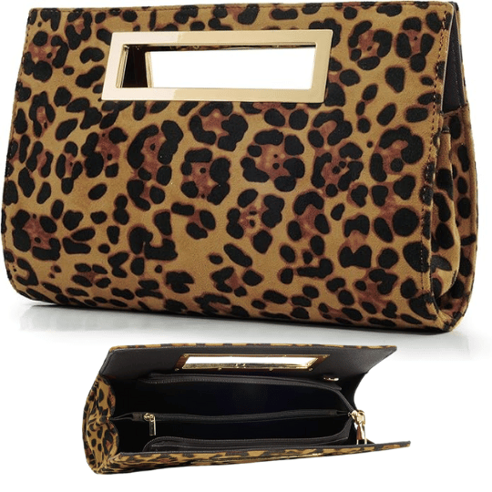 8. HOXIS Women's Leopard Print Handbag Clutch