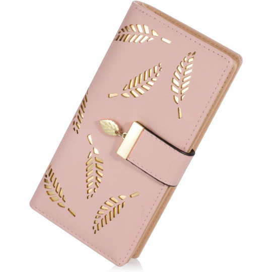 8. Sweet Cute Chocolate Women's Long Leaf Bifold Wallet