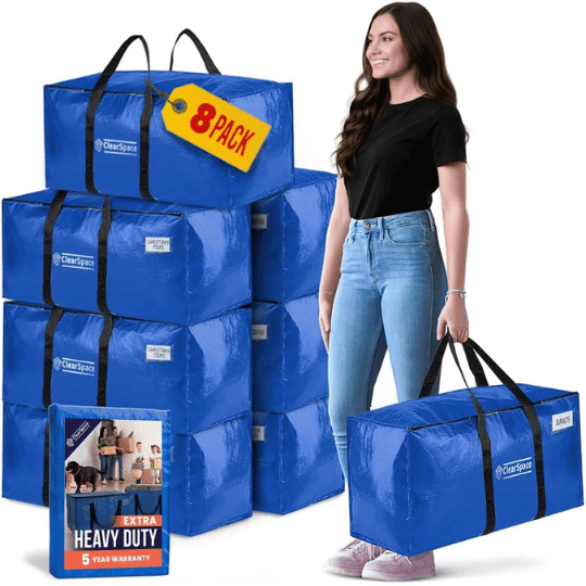 9. ClearSpace Extra Heavy Duty Moving Bags