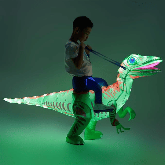 15. Minetom Inflatable Dinosaur Costume with LED Lights